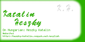 katalin heszky business card